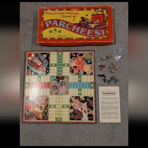 Antique 1920's-30's Parcheesi Game - Canada Games Co - Nearly Complete!